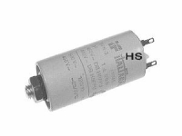 25.100.15 Kondensator 4,0 F 1-fach AMP 6,3 x 0,8 mm - : 28 mm - Hhe: 60 mm