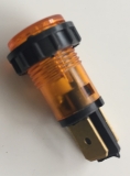 Kontrolllampe gelb mit rundem Kopf 14 mm  230 V