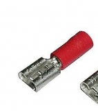 Flachsteckhlse Flachsteckhlsen ISO 6,3 x 0,8 mm Drahtgrenbereich 0,3 - 1,5 mm rot