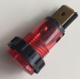 Kontrolllampe rot mit rundem Kopf 14 mm  230 V