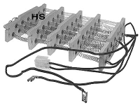 Heizregister, Heizung 1800 + 700 W / 220 V Type: 50.16, 5016 fr Wschetrockner Bauknecht