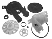 Dichtsatz mit Ablaufpumpengehuse fr Splmaschine Ignis Philips Bauknecht 481931038288